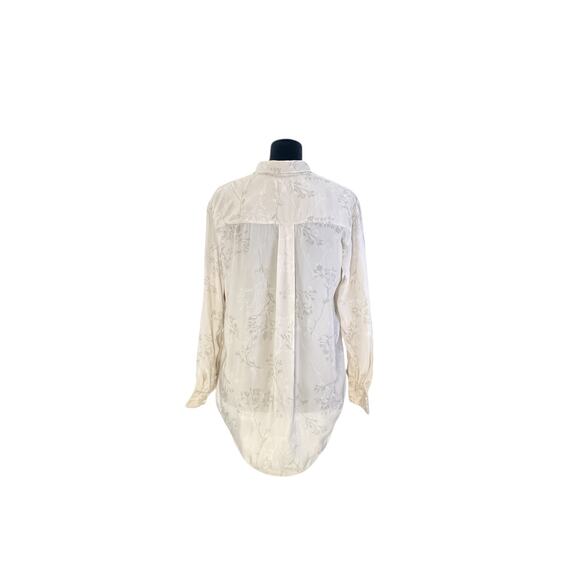 AG Adriano Goldschmied Nude 100% Cupro Long Sleeve Blouse - Picture 4 of 7